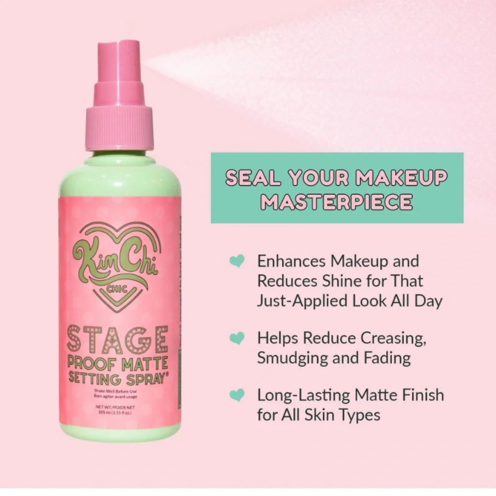 Kimchi Chic New Stage Proof Matte Setting Spray NIB Sealed Box